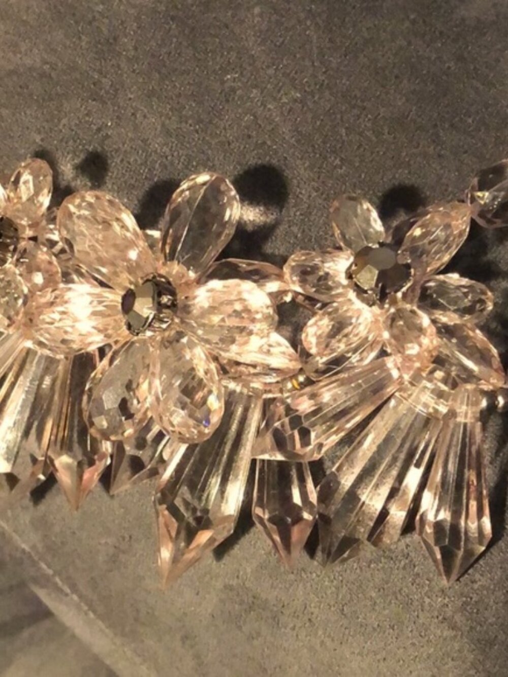 Nice necklace hand made shiny with flowers
